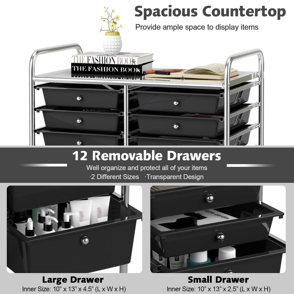 12 Drawer Rolling Storage Cart L241170