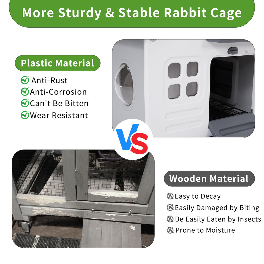 Plastic Rabbit Cage with Run M1933