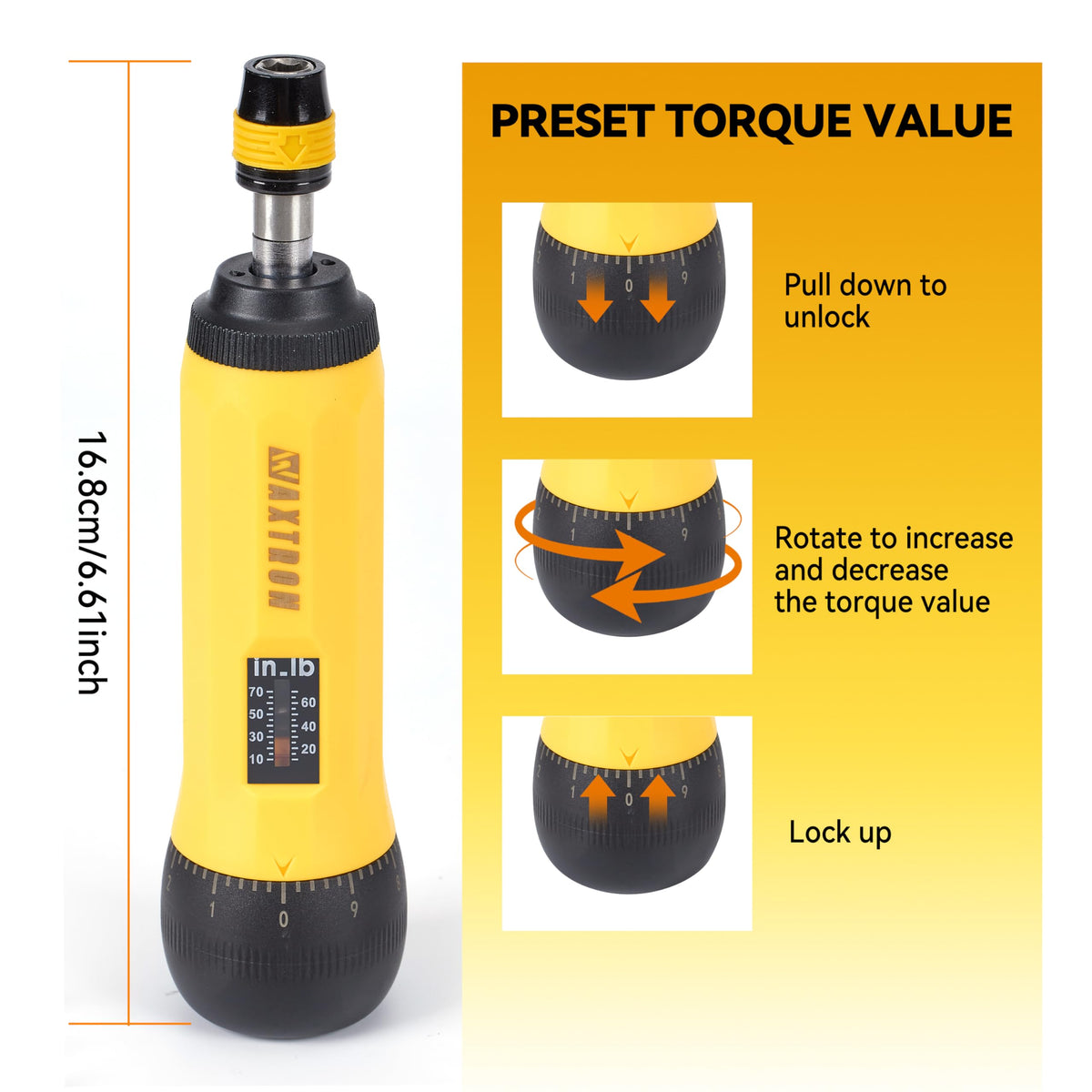 Torque Screwdriver Set 13-Piece 1/4" Drive M8356