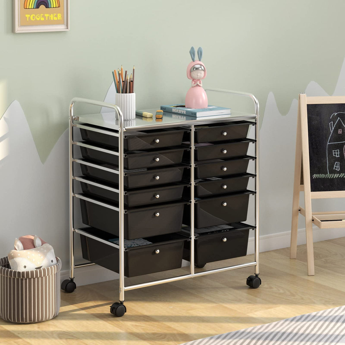 12 Drawer Rolling Storage Cart L241170