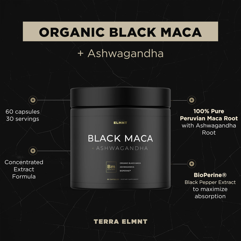 Organic Black Maca Root with Ashwagandha B827