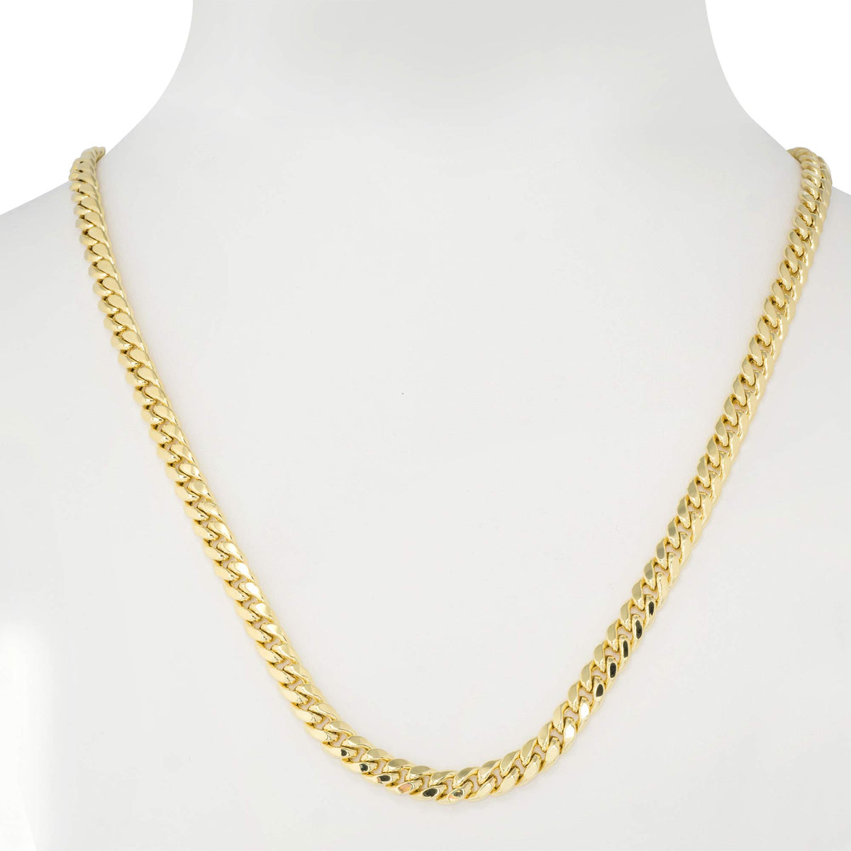 10k Yellow Gold Cuban Link Chain Necklace L724