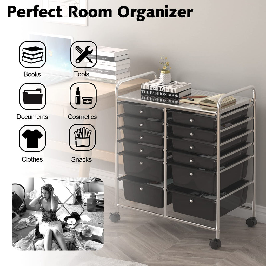 12 Drawer Rolling Storage Cart L241170