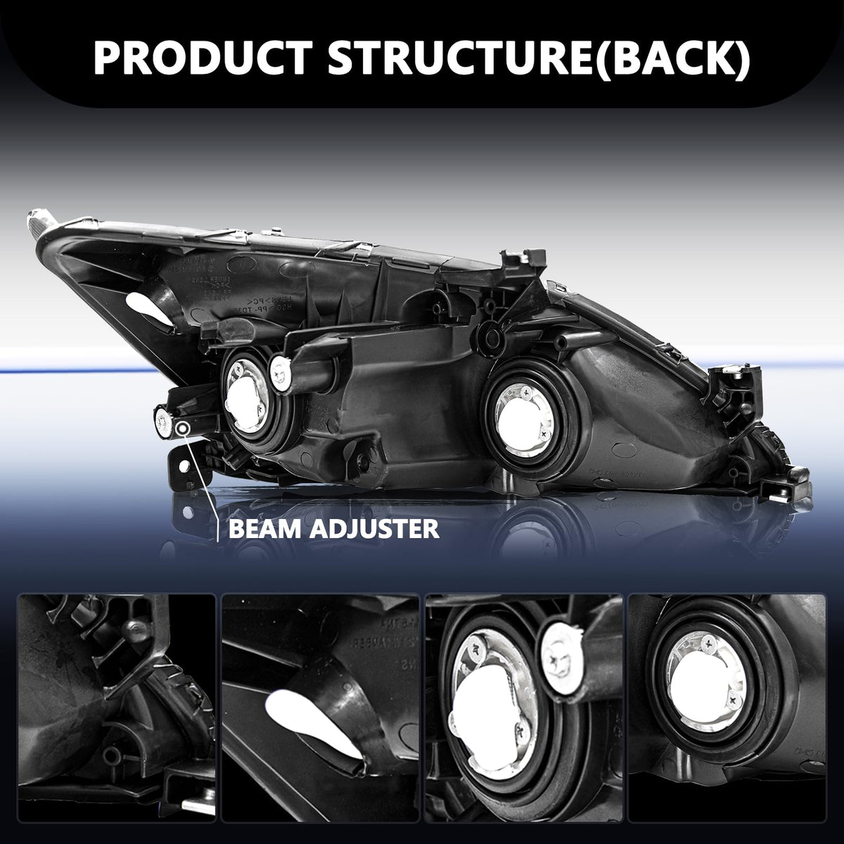 Black Clear Headlight Assembly T30403