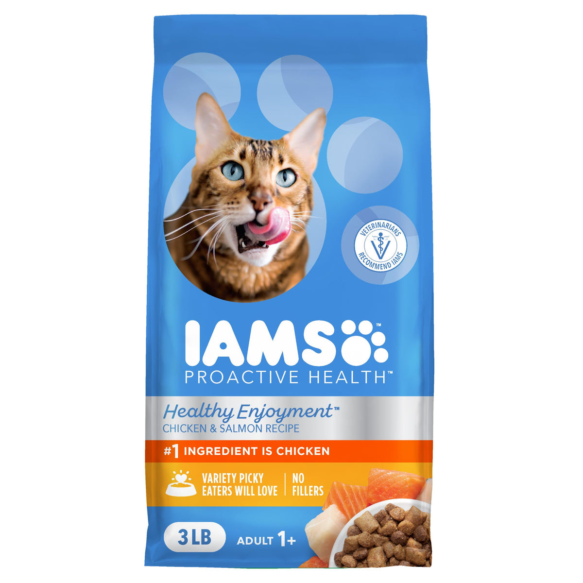 Dry Cat Food Chicken & Salmon Recipe 3 lb I8175