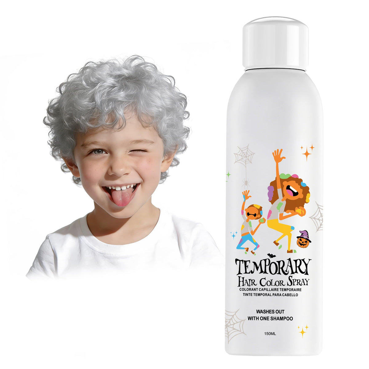 White Temporary Hair Color Spray 150ml K36670