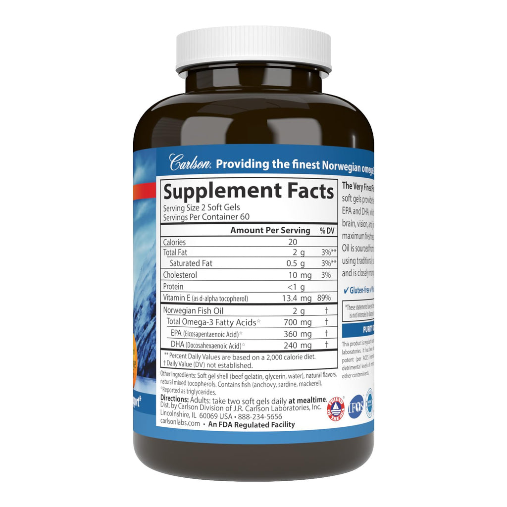 Fish Oil 700 mg Omega-3s Orange 120 Softgels R386712