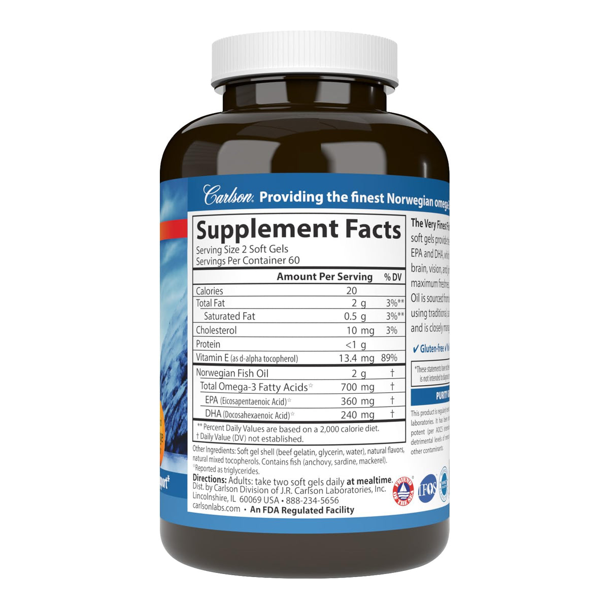 Fish Oil 700 mg Omega-3s Orange 120 Softgels R386712