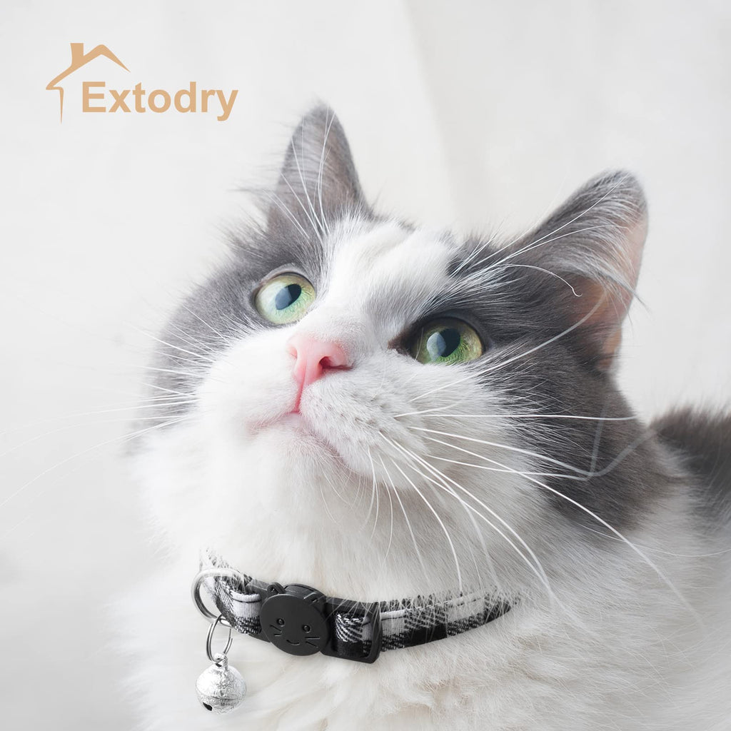 6 Pack Plaid Cat Collars with Bells G91745