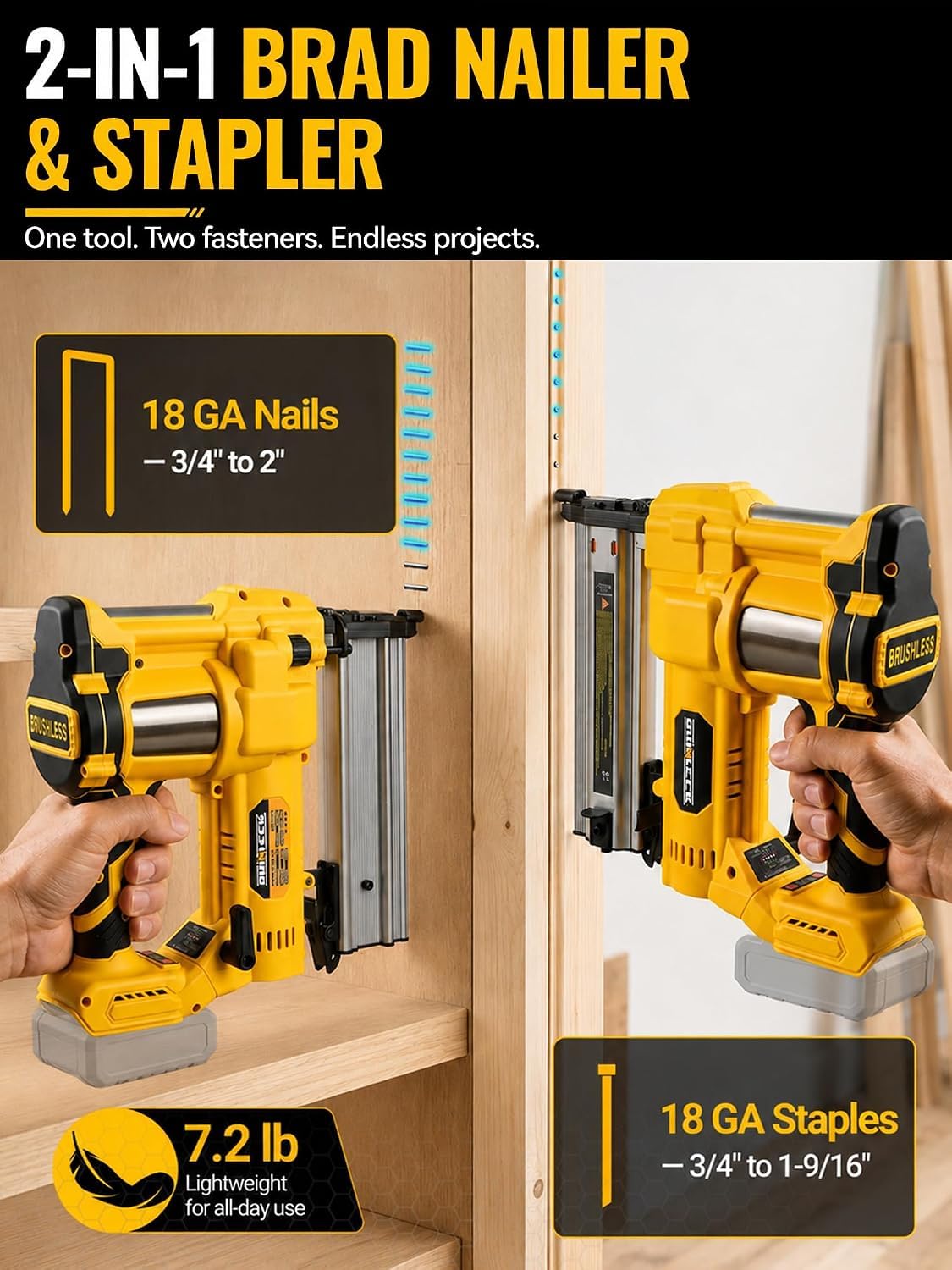 2-in-1 Brad Nailer Staple Gun K317528