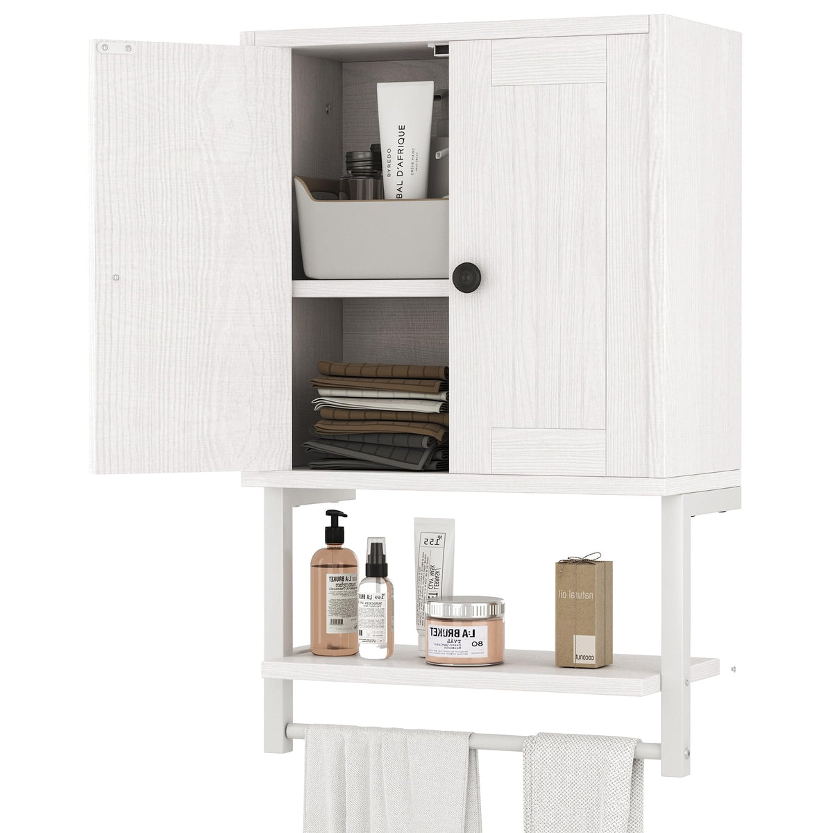 Small Rustic Medicine Cabinet with Two Barn Doors B8386