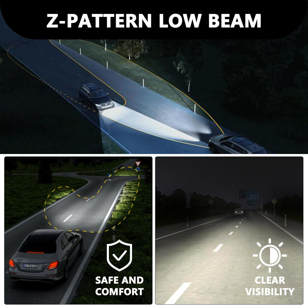 Black Clear Headlight Assembly T30403