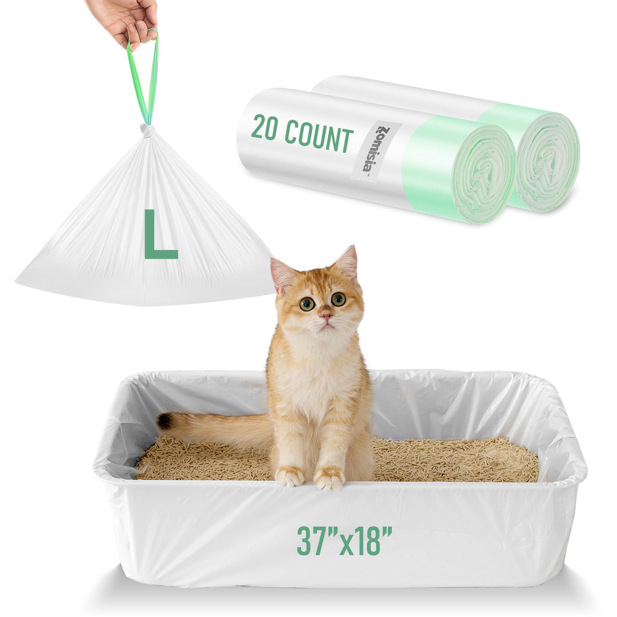 Cat Litter Box Liners Large 20 Count K586