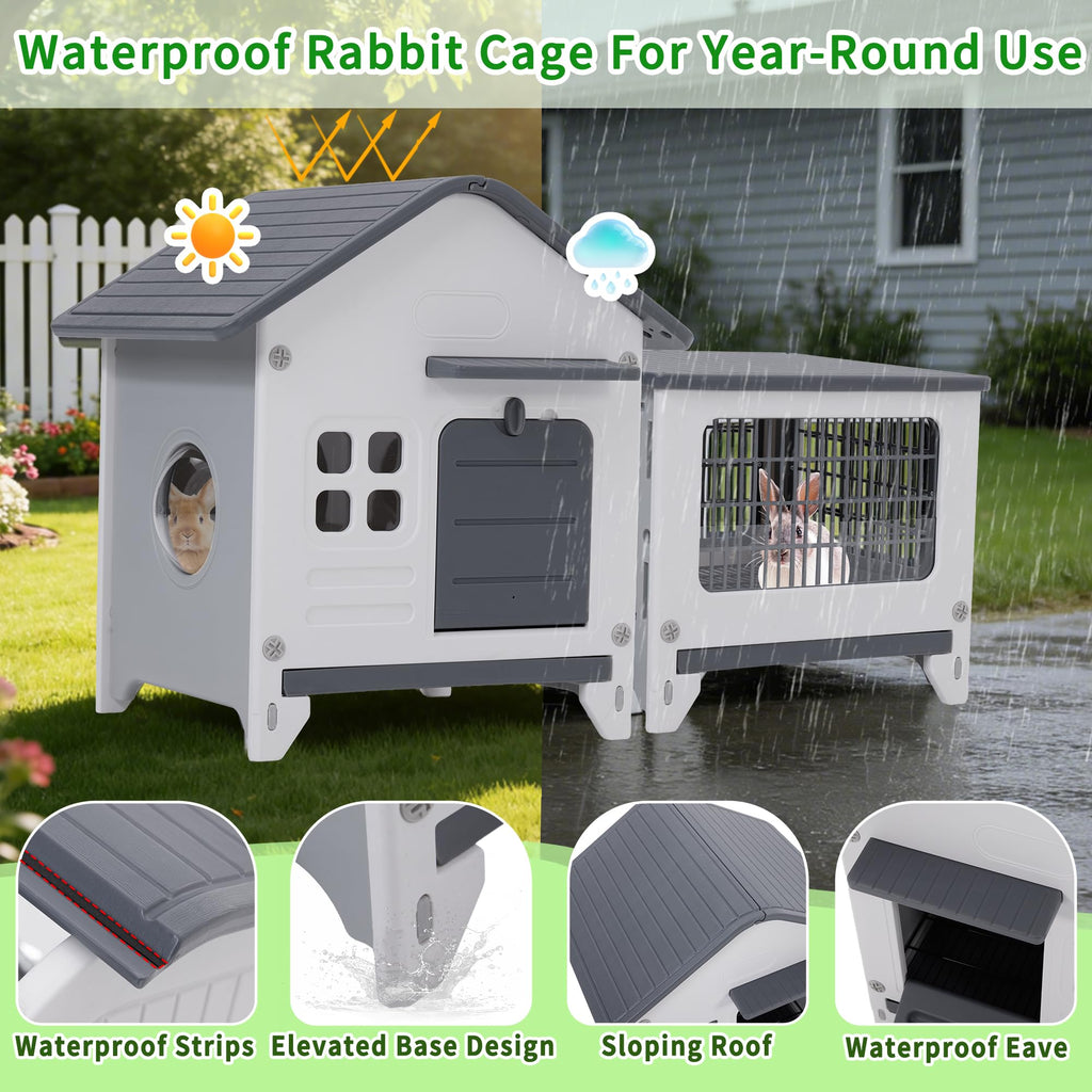 Plastic Rabbit Cage with Run M1933