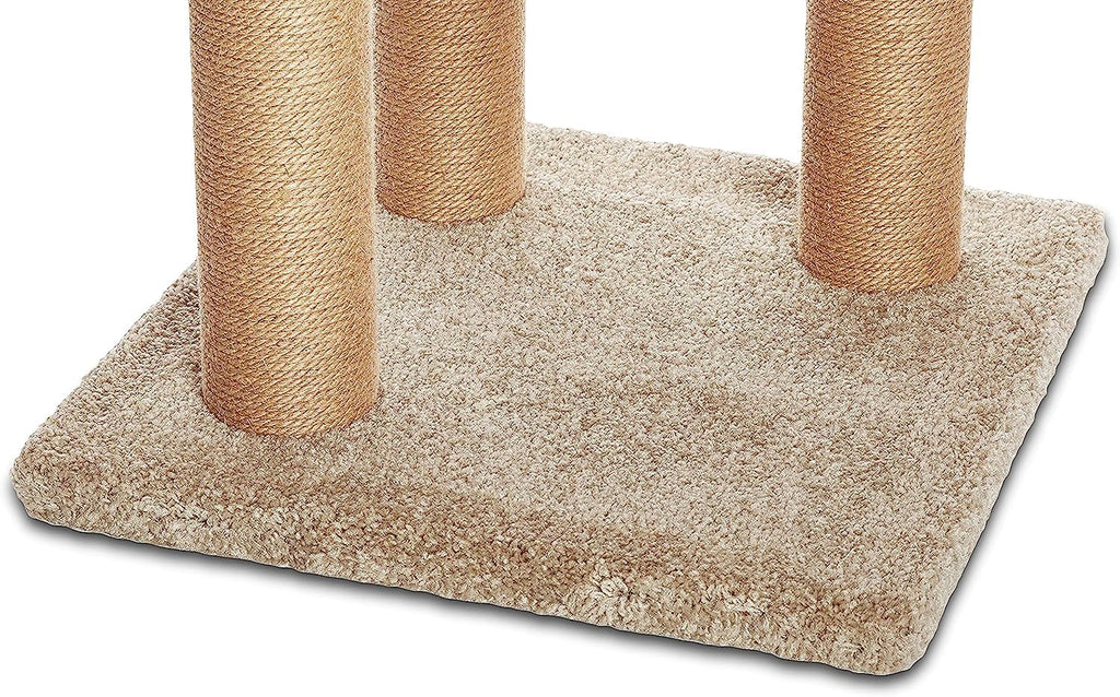 Beige Multi-Level Cat Tree Tower with Scratching Posts N179888