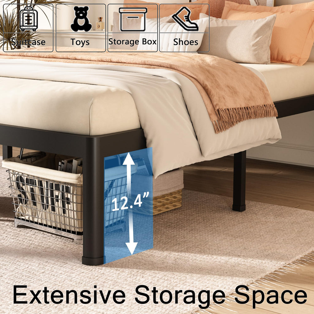 Queen Size 14 Inch Metal Platform Bed Frame F563582