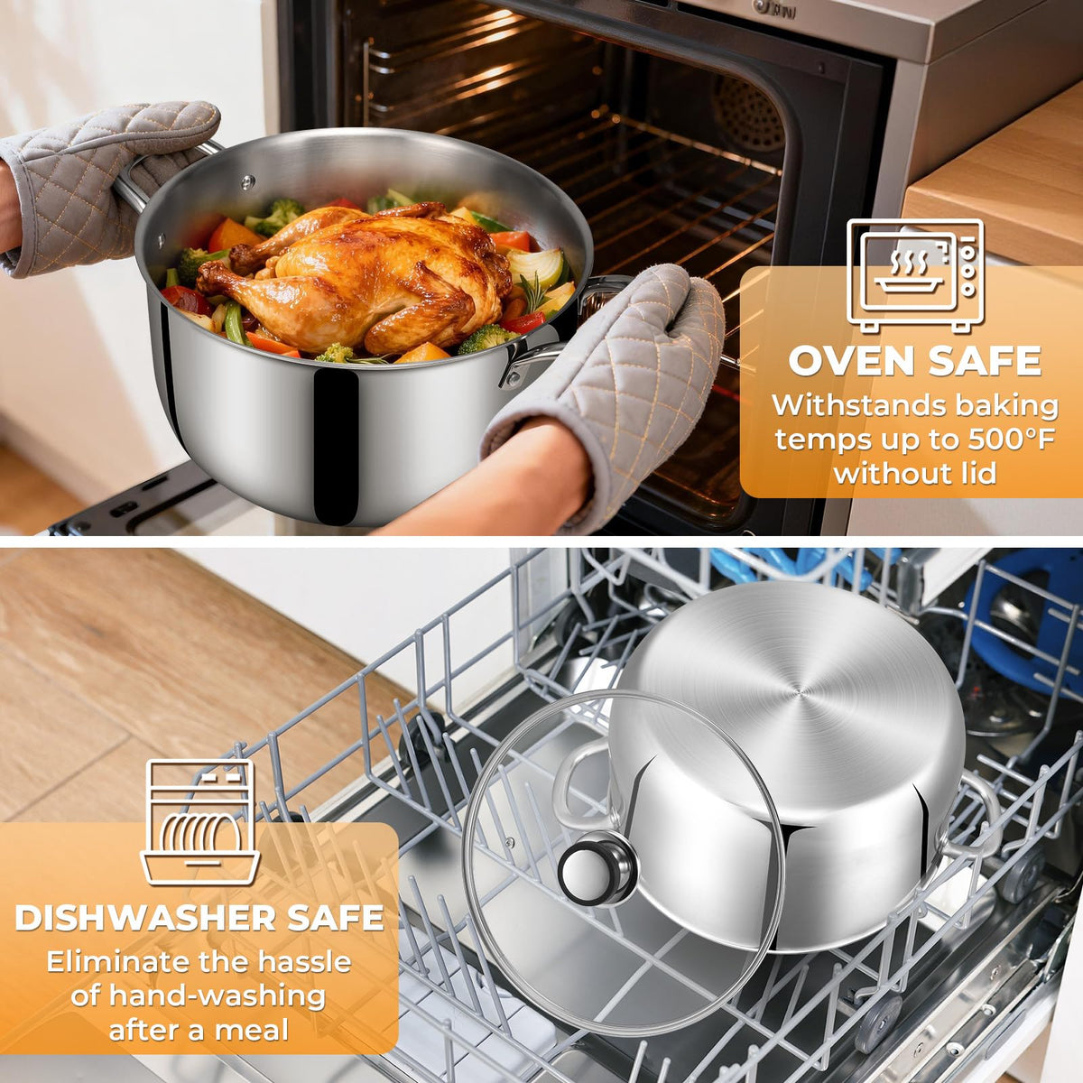20 Quart Tri-Ply Stainless Steel Stock Pot X9220
