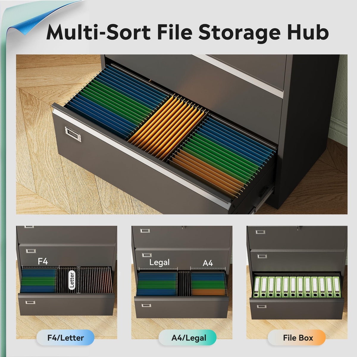 3 Drawer Lateral File Cabinet D5961