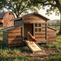 Wooden Chicken Coop Rabbit Hutch with Nesting Boxes L343107