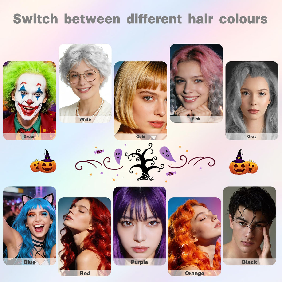 White Temporary Hair Color Spray 150ml K36670