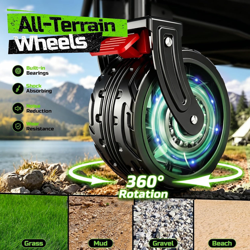 Collapsible Heavy Duty Beach Wagon with Big Wheels E661