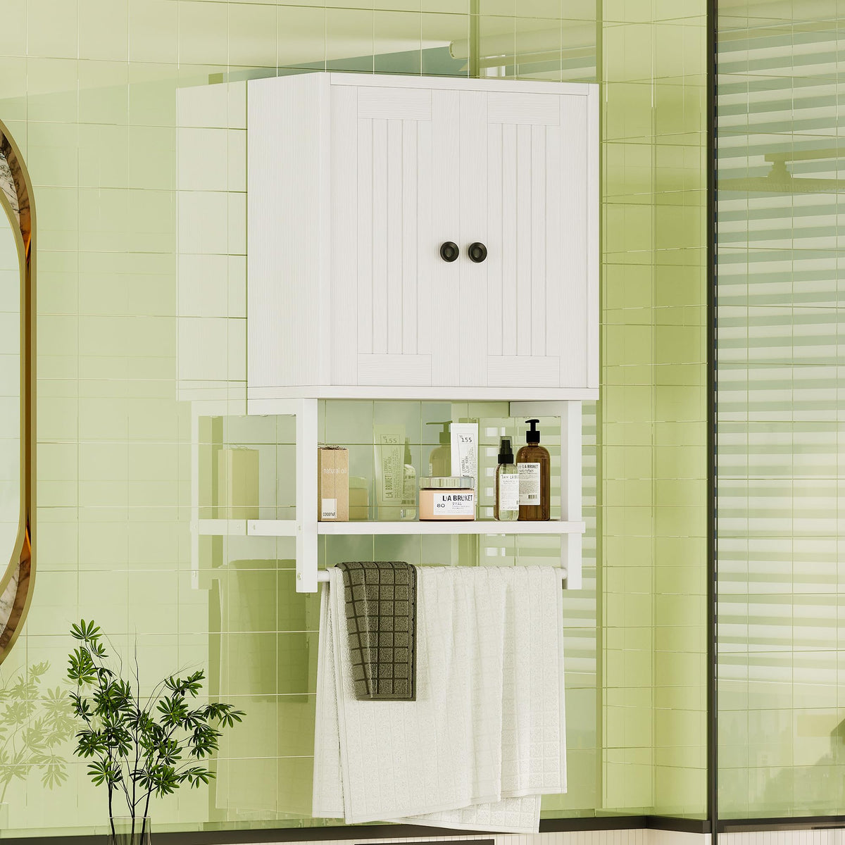 Small Rustic Medicine Cabinet with Two Barn Doors B8386
