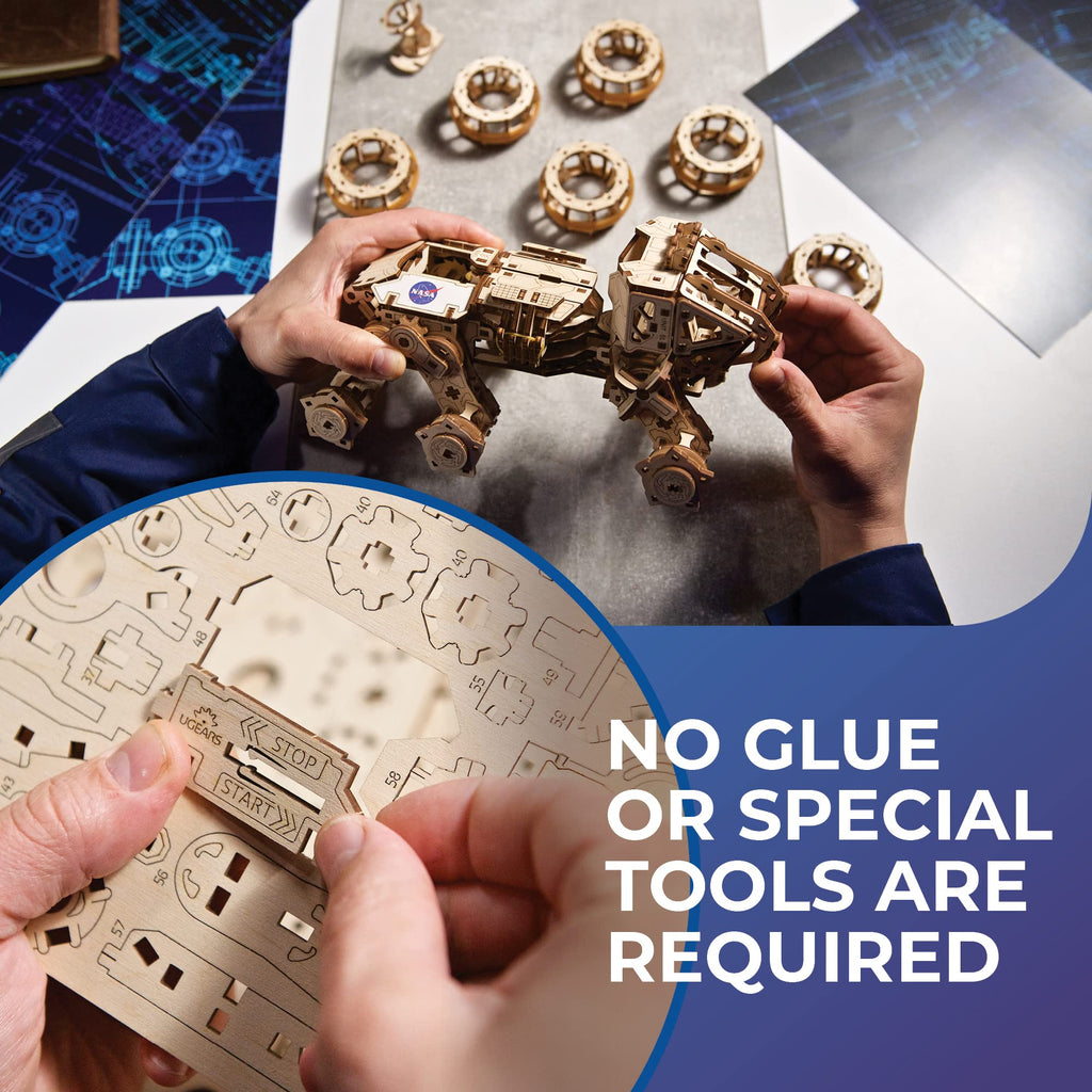 3D Wooden Puzzle Mechanical Model with Spring Drive A960