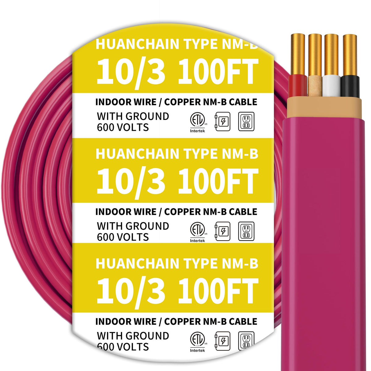 Pink 100FT Non-Metallic Sheathed Cable A612028