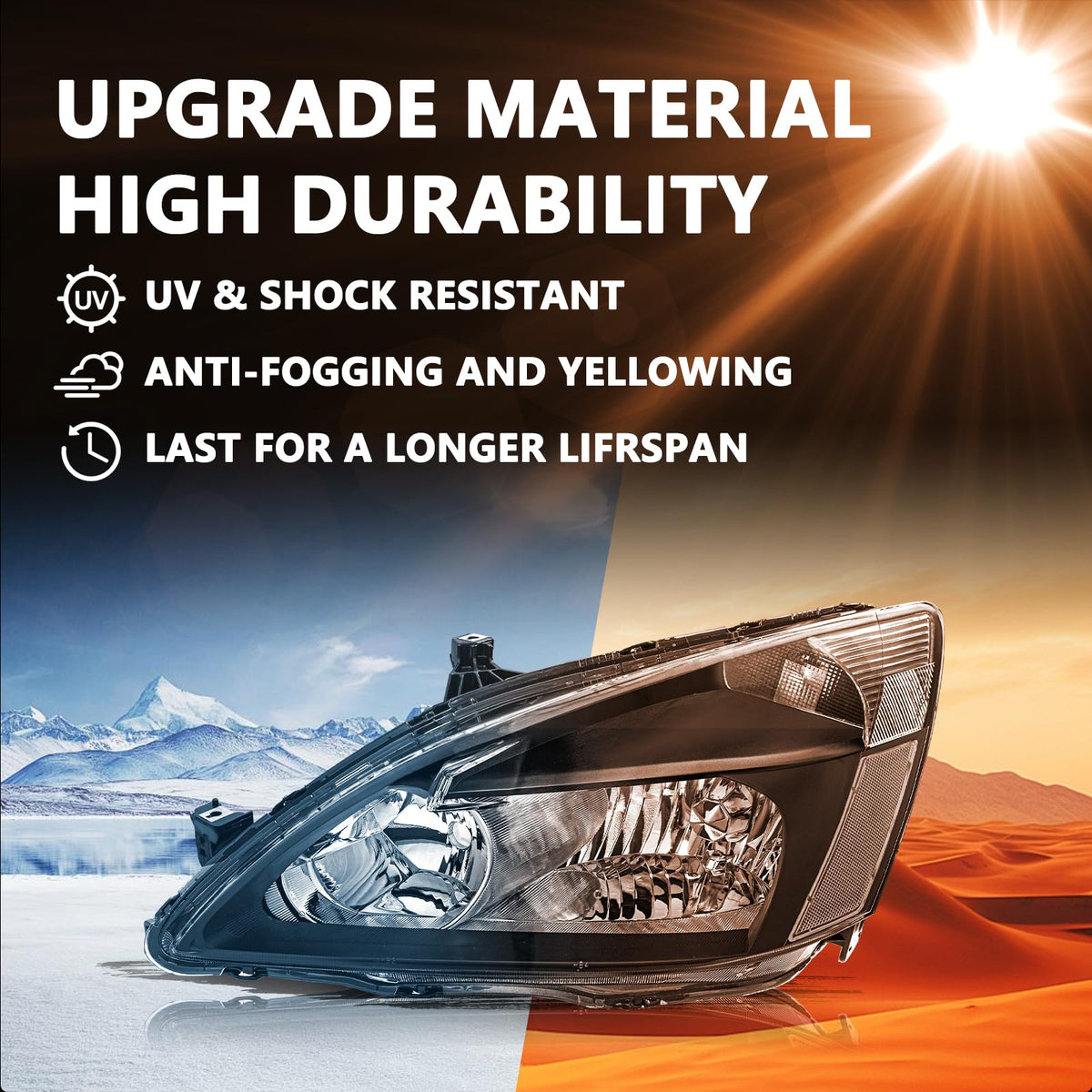 Black Clear Headlight Assembly T30403