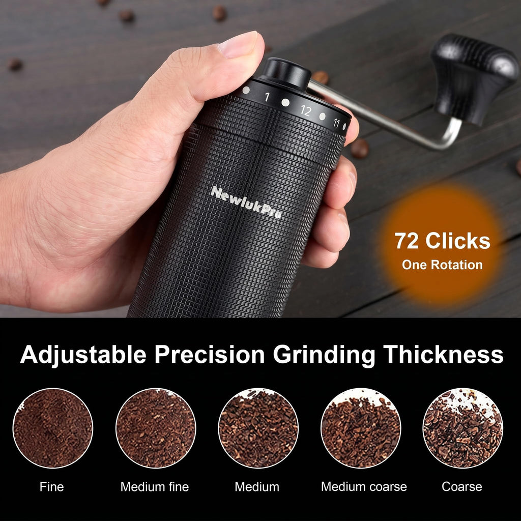 Manual Coffee Grinder, Titanium Conical Burr, 35g Capacity O4956