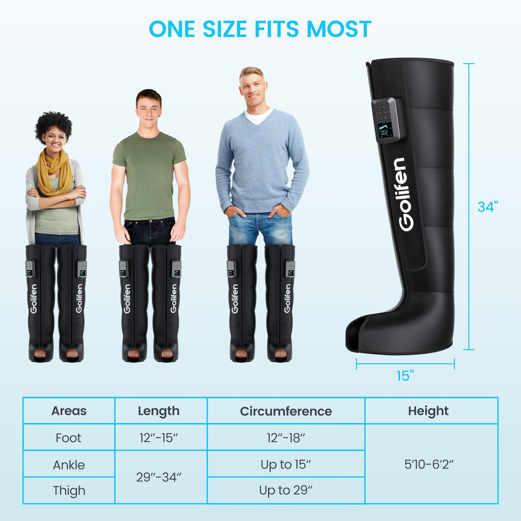 Cordless Leg Compression Massager with 5 Air Chambers Q83070