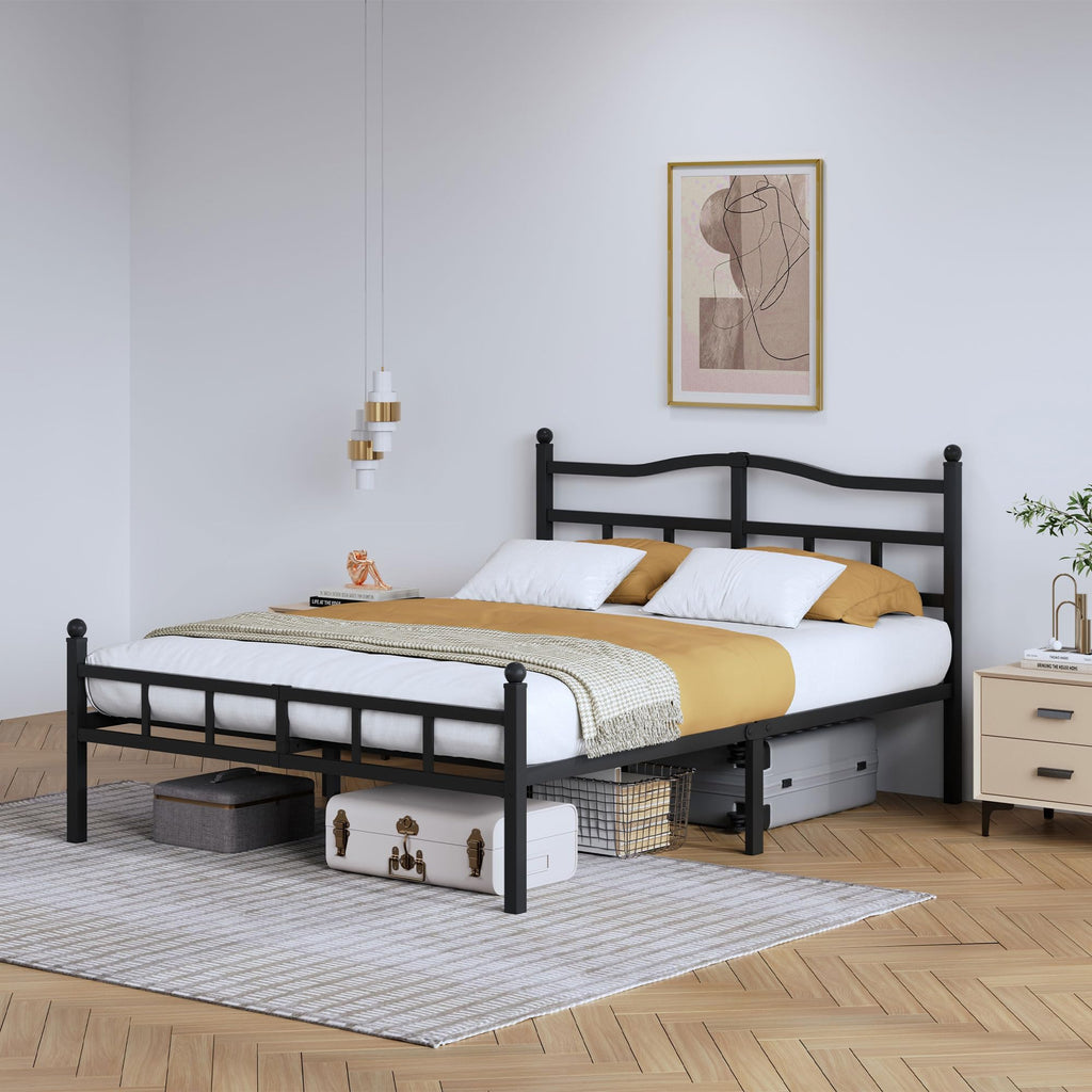 14 Inch Metal Bed Frame Full Size with Headboard Footboard X20035