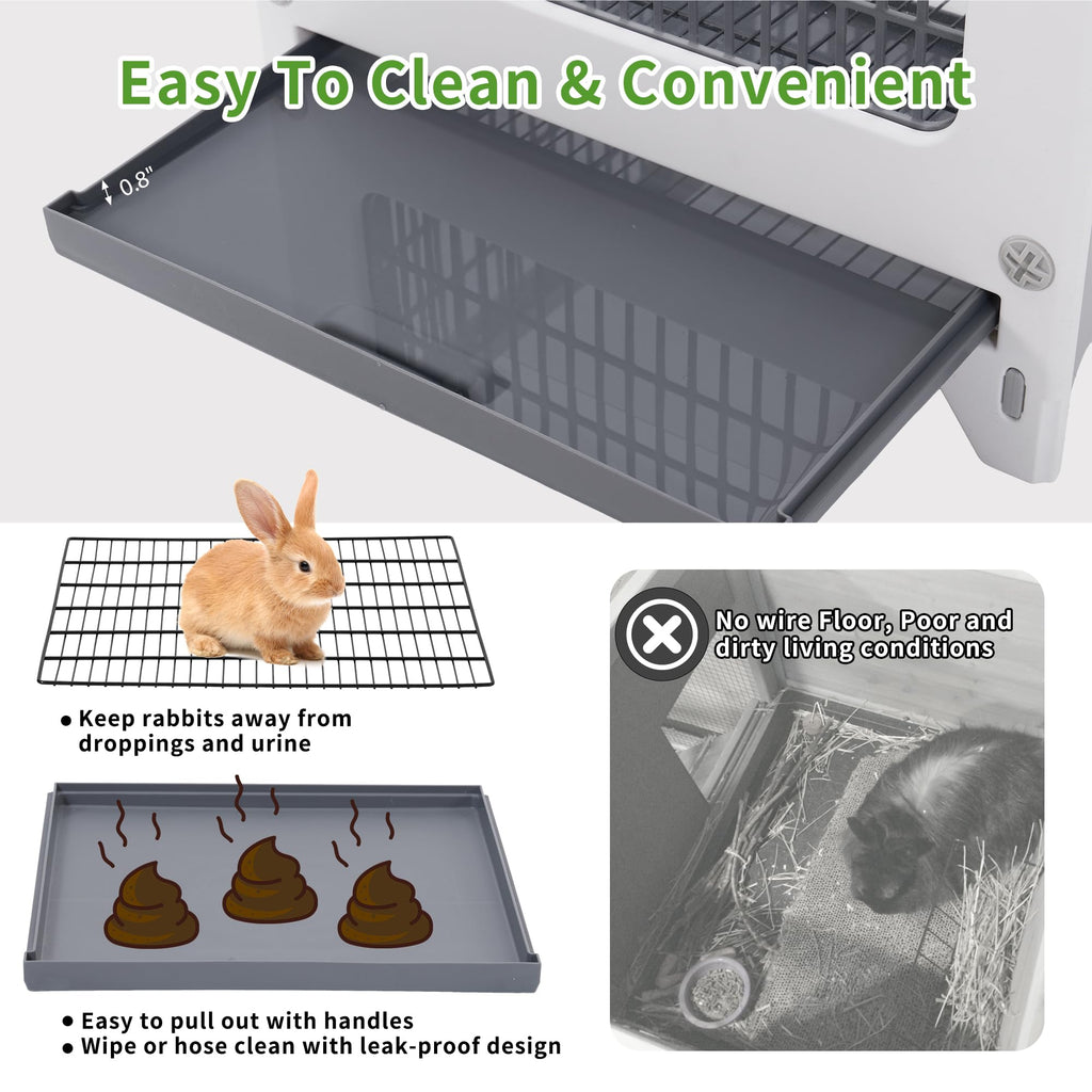 Plastic Rabbit Cage with Run M1933