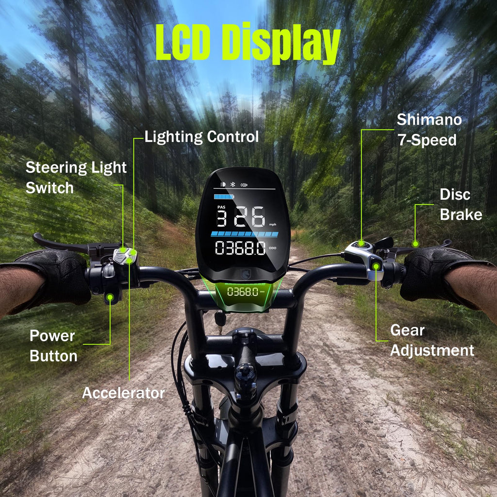 Electric Bike 48V 15Ah Battery 1500W Peak Motor 20 * 4.0 Fat Tire V766