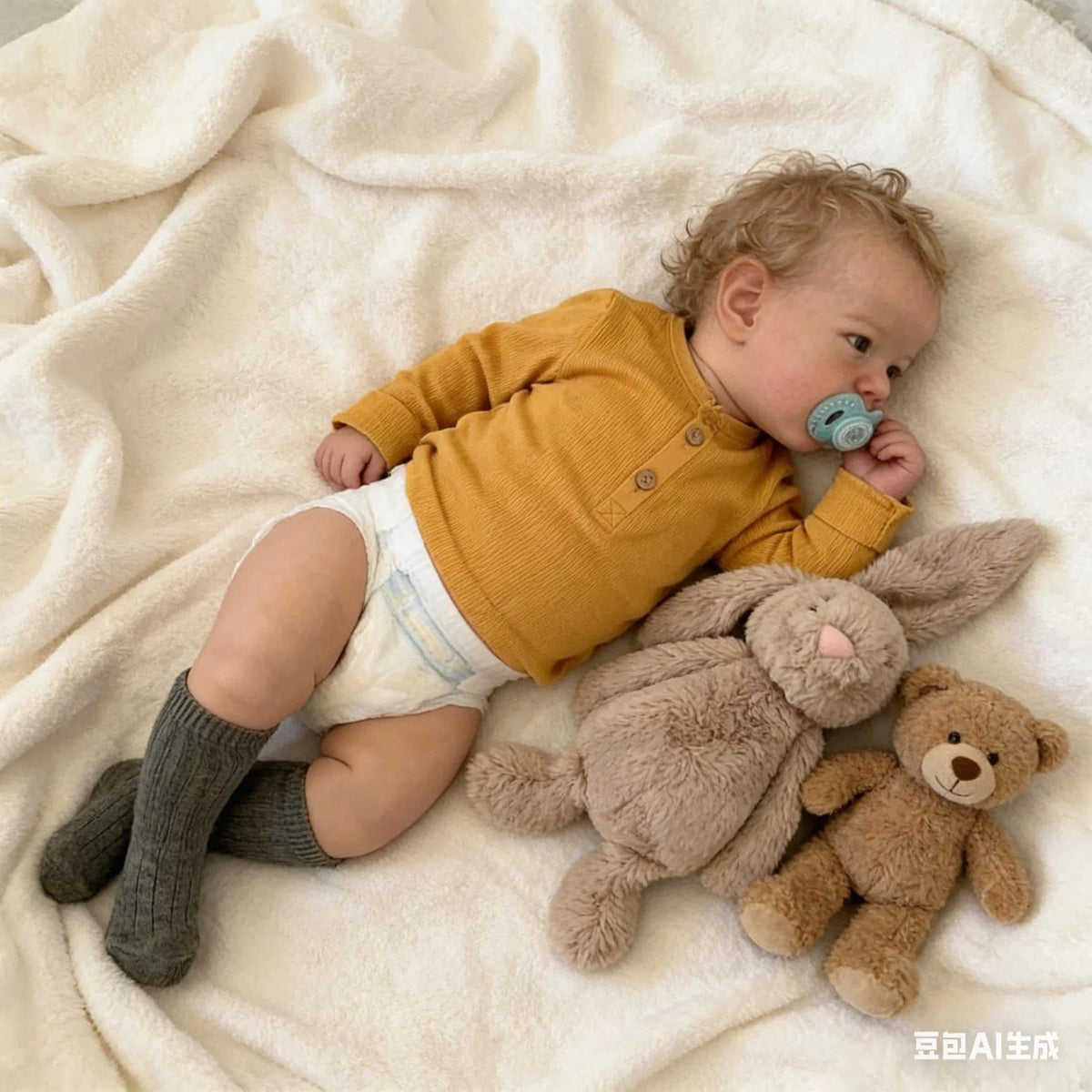20 inch Vinyl Reborn Baby Doll with Hair Q697159