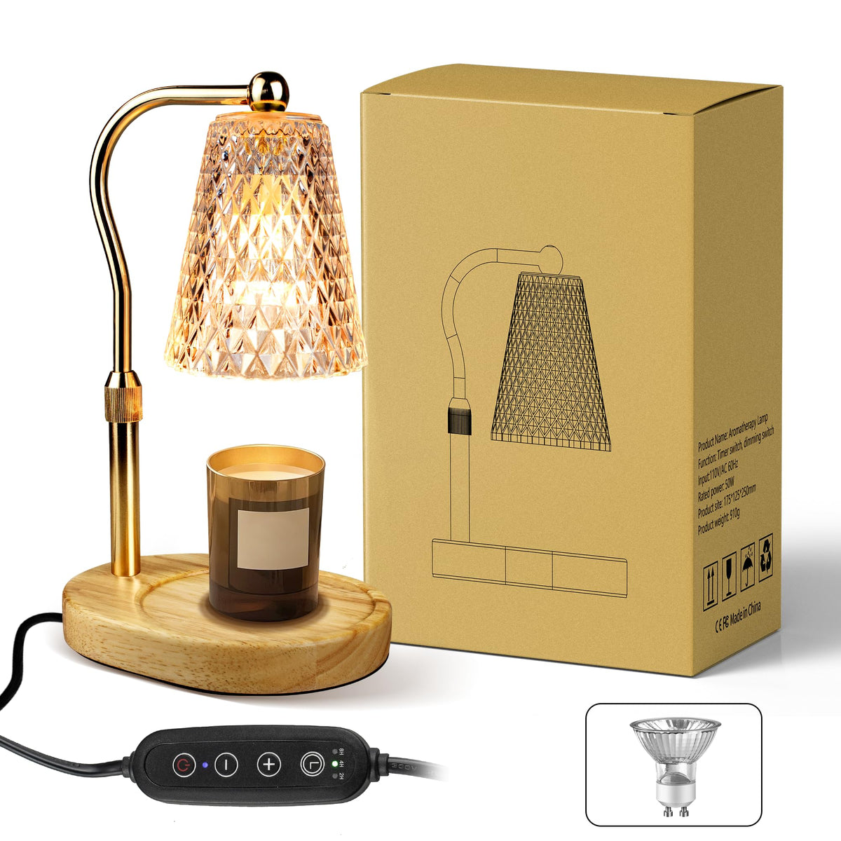 Adjustable Candle Warmer Lamp with Timer H30042