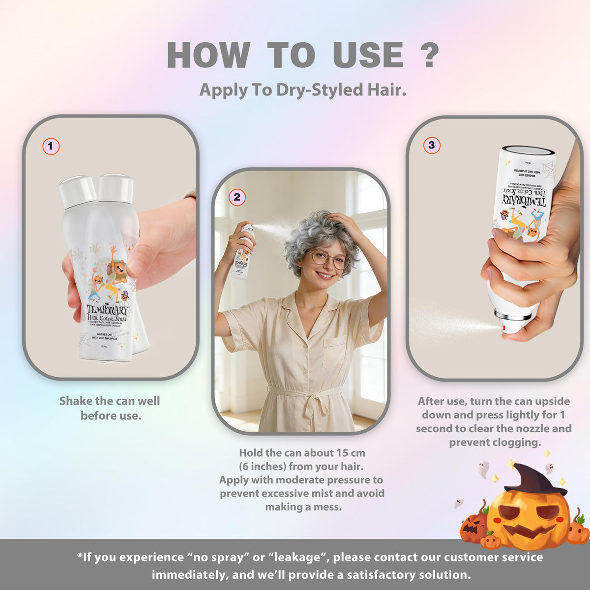 White Temporary Hair Color Spray 150ml K36670