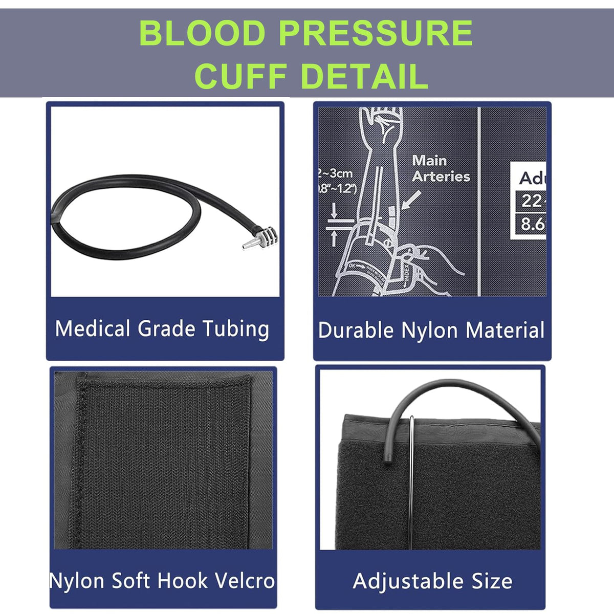 Extra Large Blood Pressure Cuff 22-52CM Adjustable D5543