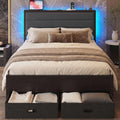 Full Size Bed Frame with 2 Storage Drawers T354146