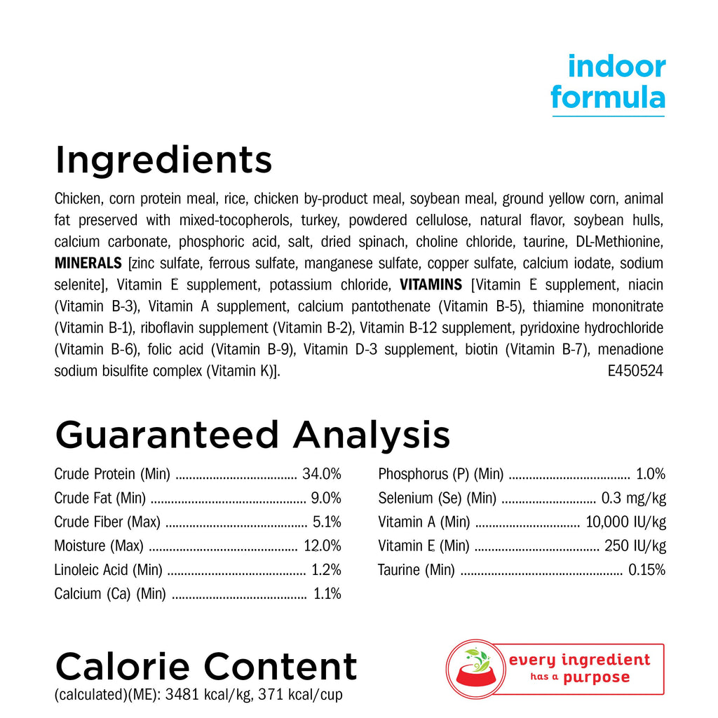 Indoor Dry Cat Food 13 lb Bag G35703