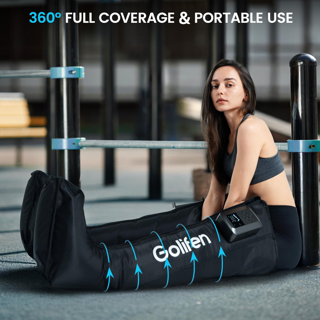 Cordless Leg Compression Massager with 5 Air Chambers Q83070