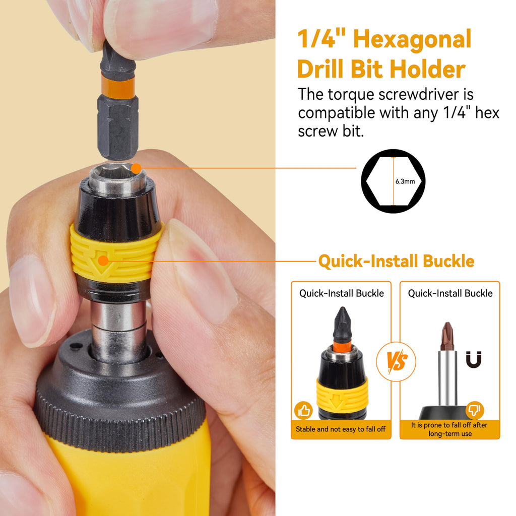 Torque Screwdriver Set 13-Piece 1/4" Drive M8356