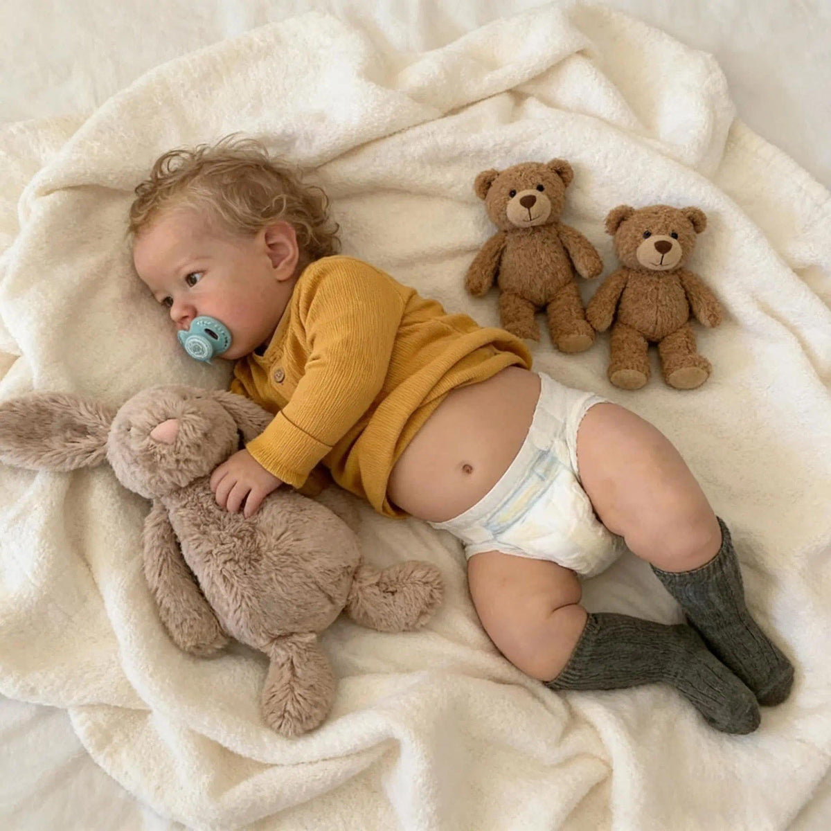 20 inch Vinyl Reborn Baby Doll with Hair Q697159