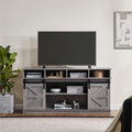 65" Grey Farmhouse TV Stand with Sliding Doors Z5597