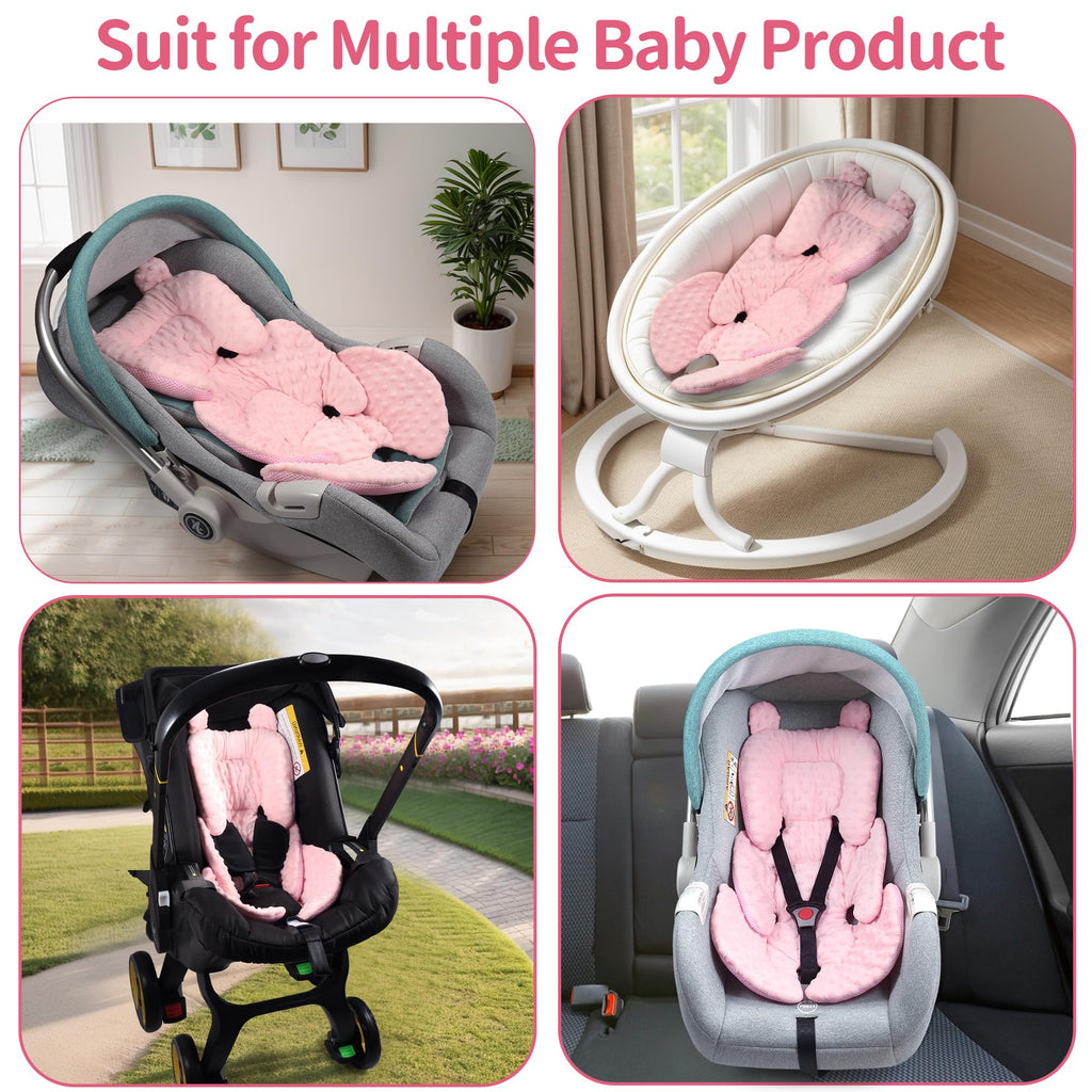 Reversible Carseat Head Body Support Newborn Pink I231547