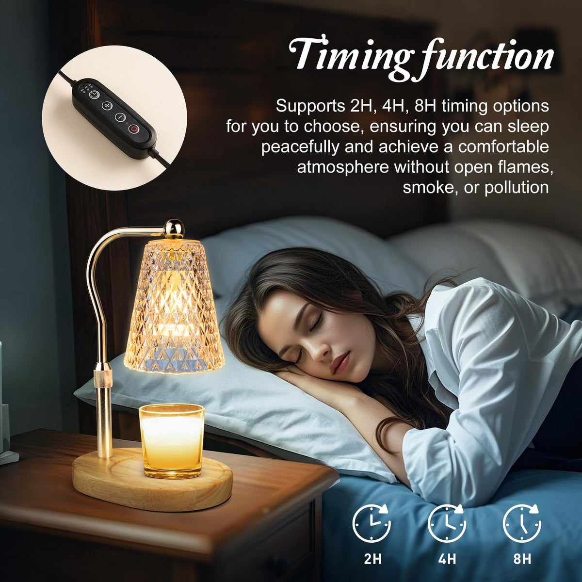 Adjustable Candle Warmer Lamp with Timer H30042
