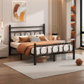 Black Full Bed Frame with Headboard J68503