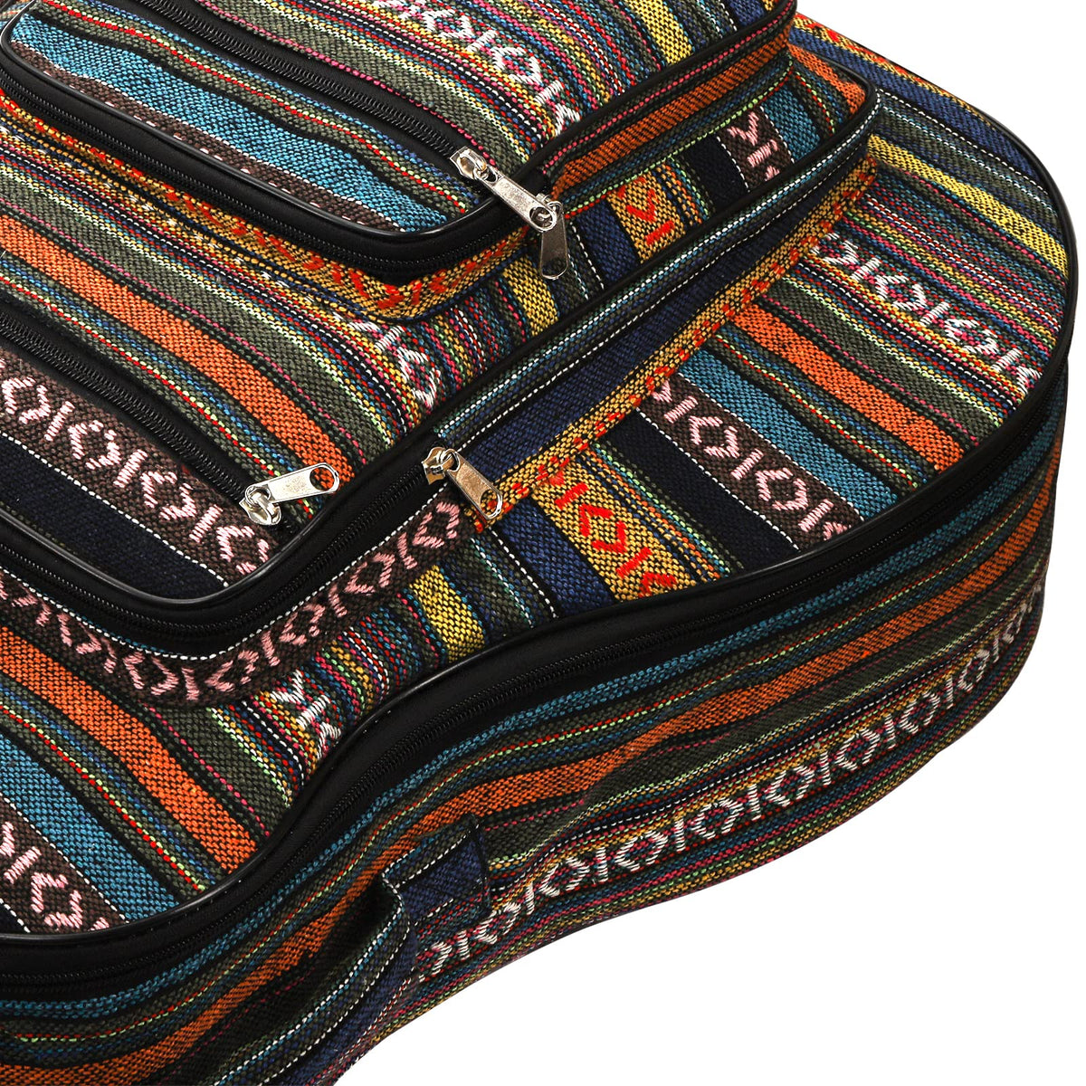43 Inch Acoustic Guitar Gig Bag with Backpack Strap and 5 Pockets T945406