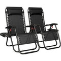 26" Zero Gravity Recliners Set of 2 Dark Black O1556