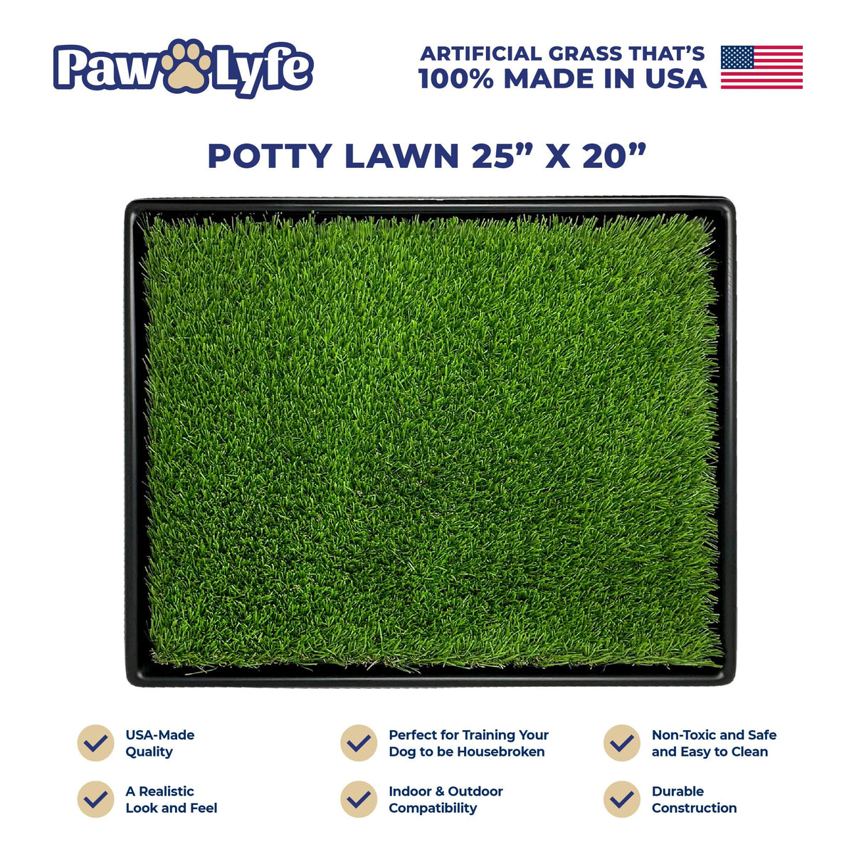 Artificial Grass Dog Potty with Tray J7260